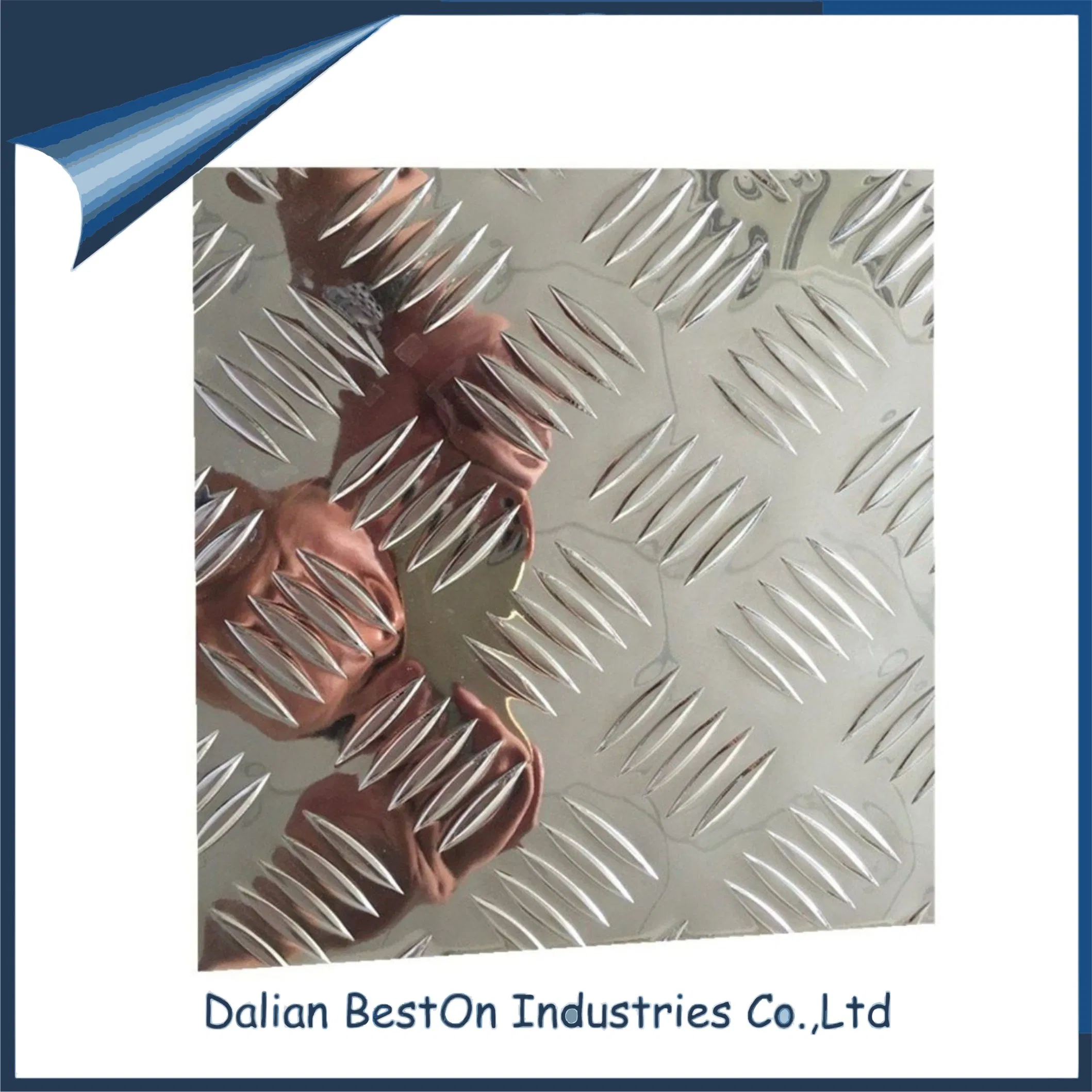 Diamond Aluminum Threaded Plate Custom 3105 3003 H22 Patterned Aluminum Tread Plate