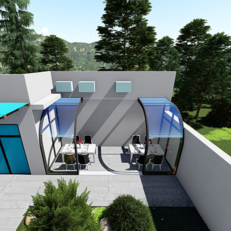 Modern Eco-Friendly Crystal Clear Roofing Sheets for Hotel Patio Carport &amp; Pergola-Storm-Resistant Polycarbonate UV Protection