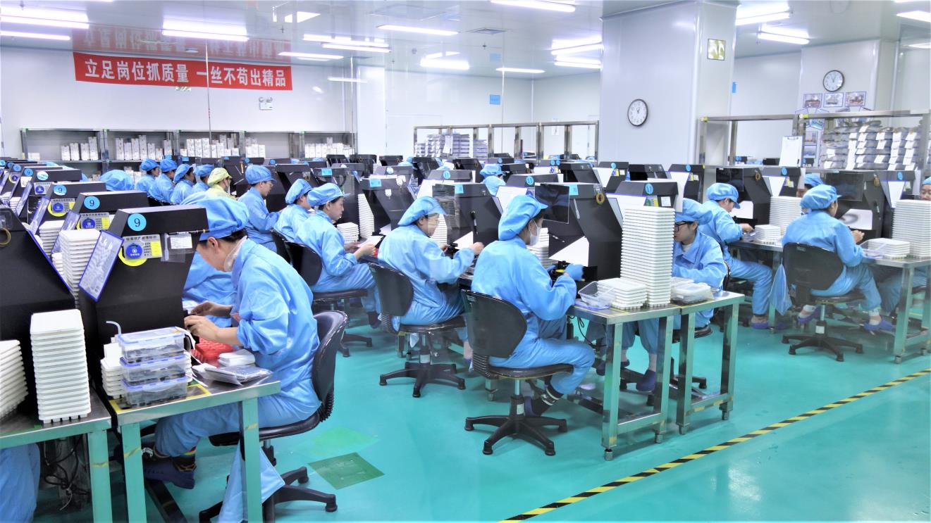 Quality inspection of contact lenses during production at Eyes Matrix