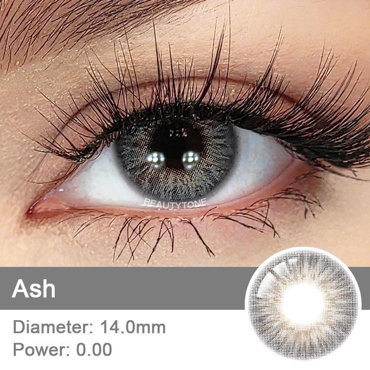 Super Natural Contact Lenses Privet logo Wholesale Non-prescription Makeup BeautyTone Angela Ash Eye Contacts Gray Color Lens