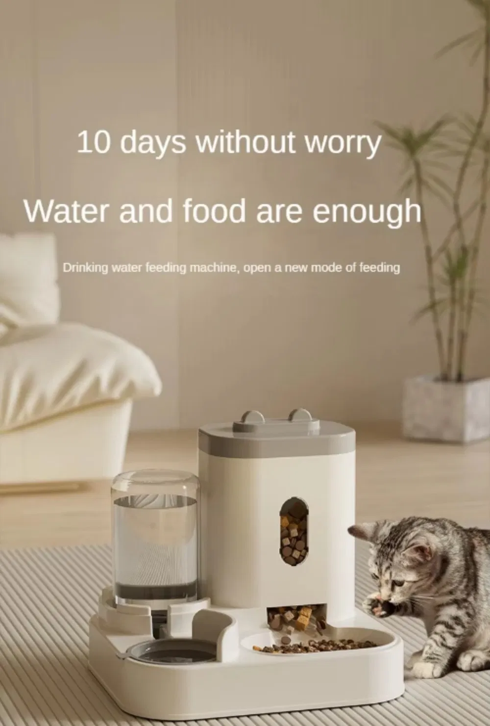 Smart Automatic Pet Feeder and Water Bowl Combo for Cats and Dogs