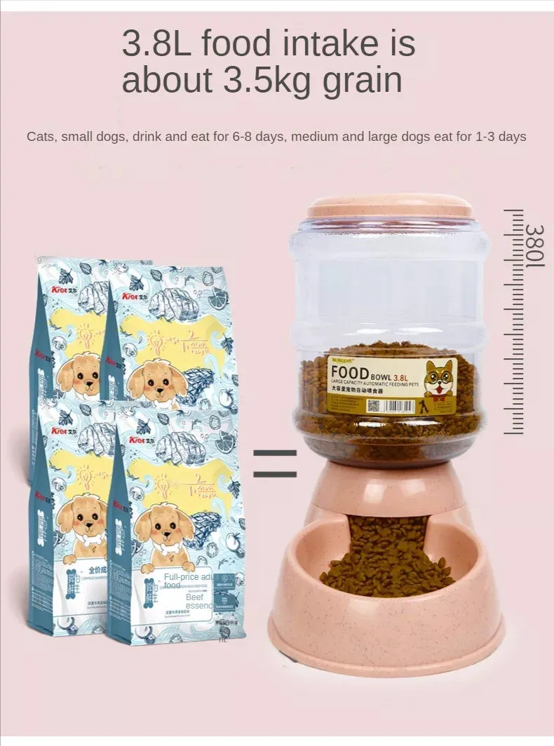 Automatic Cat Food Water Dispenser Bottle Bowl Pet Dog Feeder 1