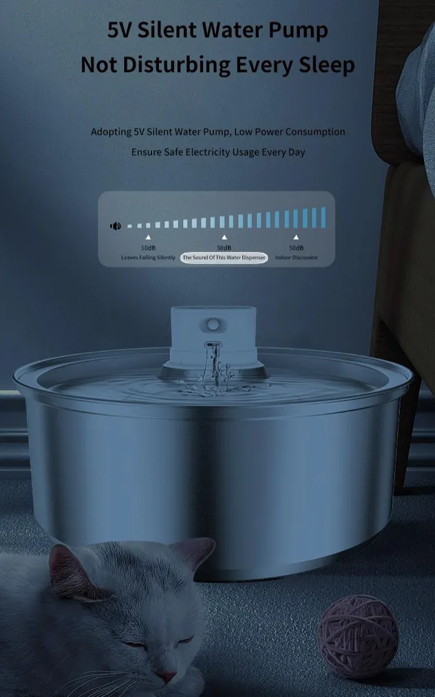 Ultra-Quiet Pet Supply Automatic Pet Water Fountain Large Capacity Cat Water Dispenser