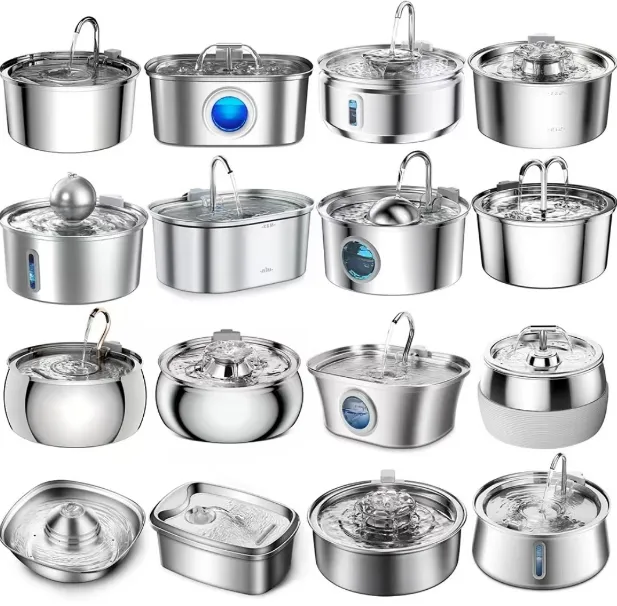 Stainless Steel Cat Water Fountain 3.2L Pet Water Fountain Dog Water Dispenser Automatic Cat Fountain Dog Bowls Cat Products