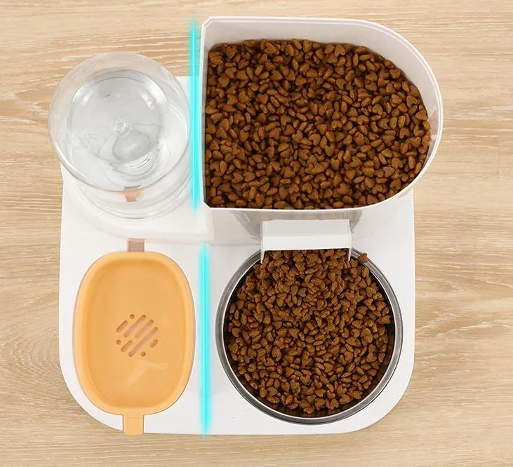 Automatic Pet Feeder Water Food in One Dog Cat Food Dispenser Pet Water Fountains