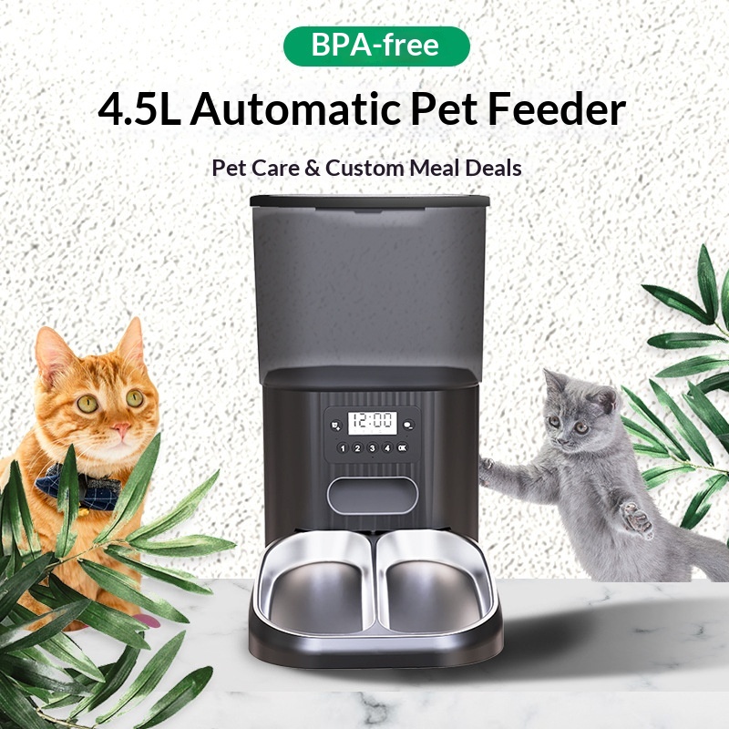 Factory-Direct New Smart Pet Feeder Timed Portion-Controlled Waterproof Removable 4L Charge for Cats Dogs Food Dispenser