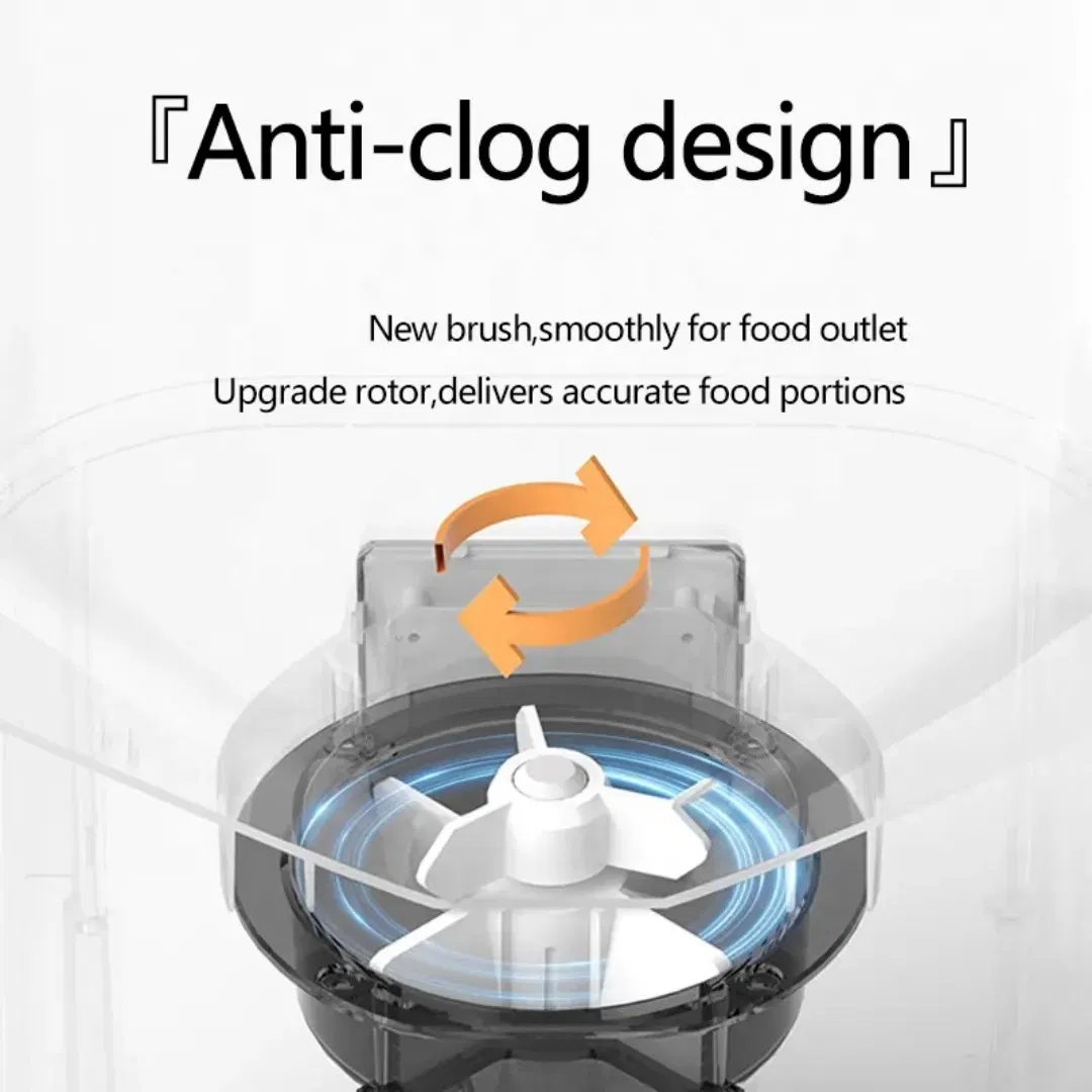 Tuya APP 2.4G 5g Control Smart Pet Feeder with 10s Recording