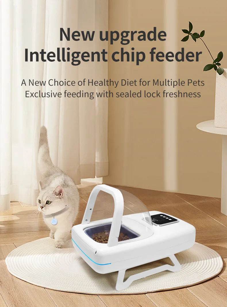 Pet Smart Automatic Food Feeder with RFID for Dogs and Cats