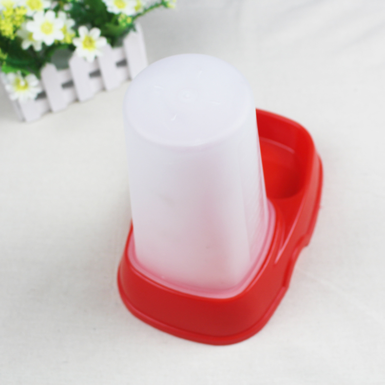 Large Capacity Automatic Plastic Pet Food Bowl Cat Eating Food Dispenser Colorful Dog Feeder