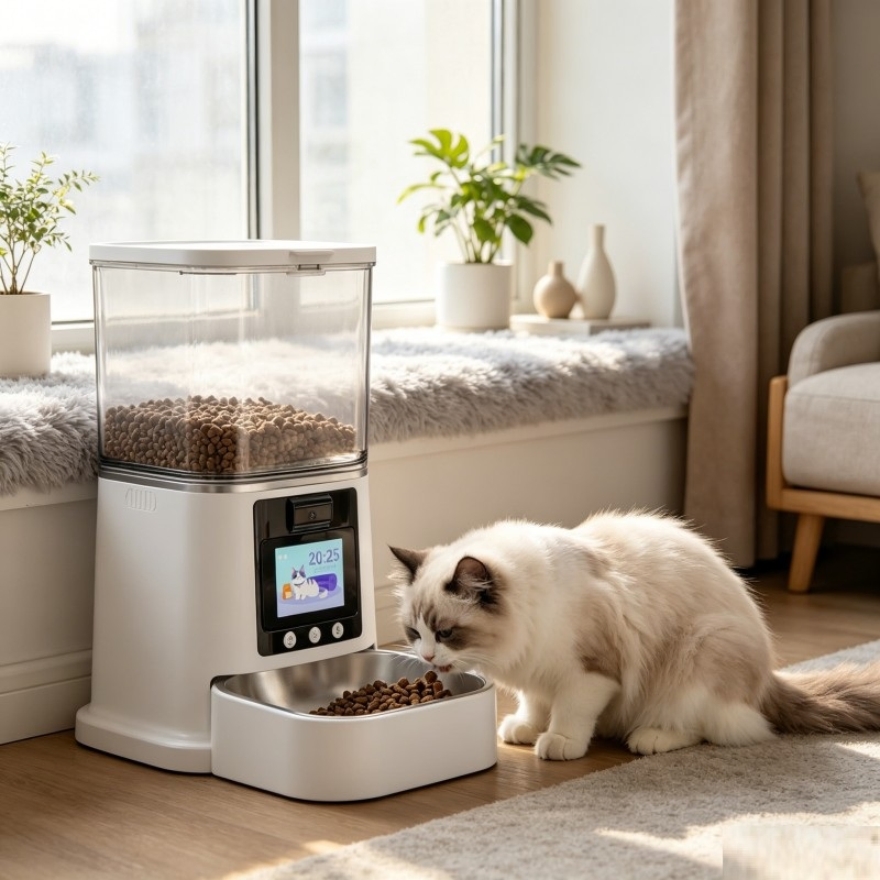 APP Controlled Timed Pet Feeder with Dual Power Backup Pet Products