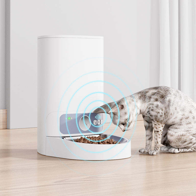 Smart Pet Food Dispenser Feeder for Dogs/Cats with Voice Recording &amp; Scheduled Feeding
