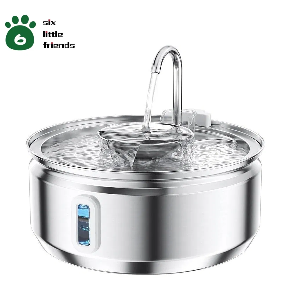 OEM Stainless Steel Pet Water Bowl Electric/Battery Operated Automatic Pet Fountain