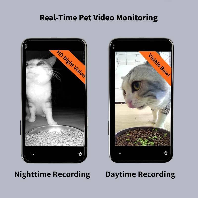 Automatic Feeder with HD Camera for Voice Video Recording Cats Dogs Food Dispenser