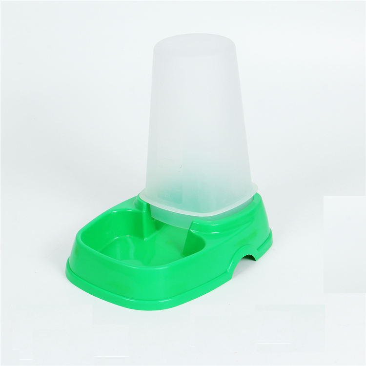 Large Capacity Automatic Plastic Pet Food Bowl Cat Eating Food Dispenser Colorful Dog Feeder