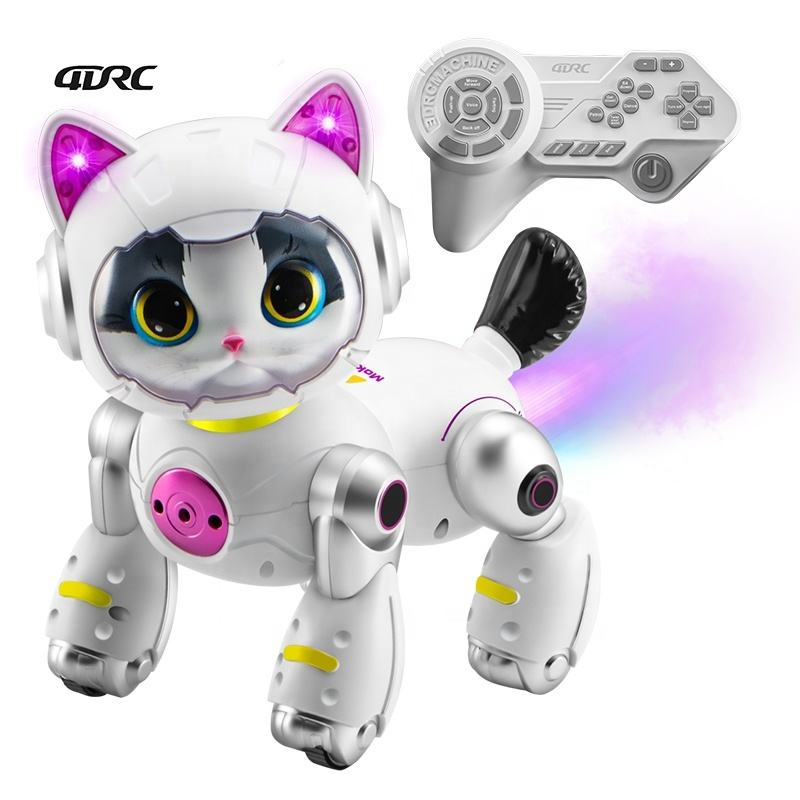 Fy-Y14 2 Smart Robot Cat Electric Mist Spray Singing Dancing Touch Interaction Pet Toy 2.4GHz RC Robot with Obstacle Avoidance