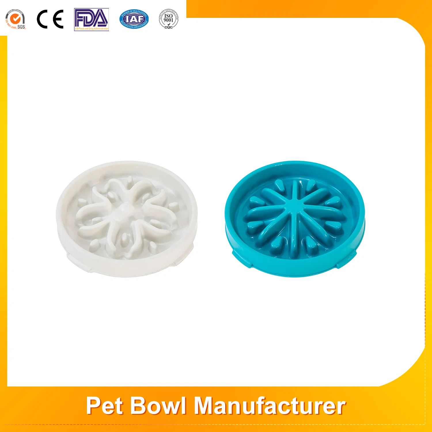 Easy to Clean Non Slip Dog Food Drinking Bowl Automatic Water Addition Portable Pet Slow Feeder