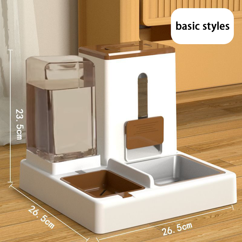 Pet Supplies Cat Bowl Dog Bowl Double Bowl Automatic Waterer Large Capacity Cat Bowl All-in-One Automatic Cat Feeder