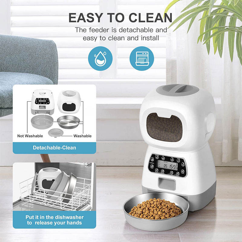 Voice Recording Playback Smart Pet Feeder Automatic Timing Wide Range
