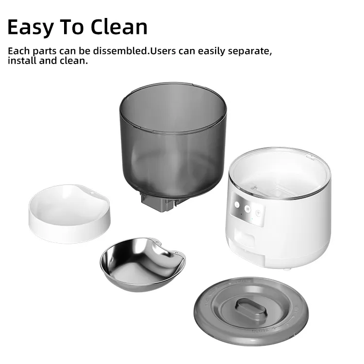 Large Capacity Smart Pet Feeder with Anti-Clog Design
