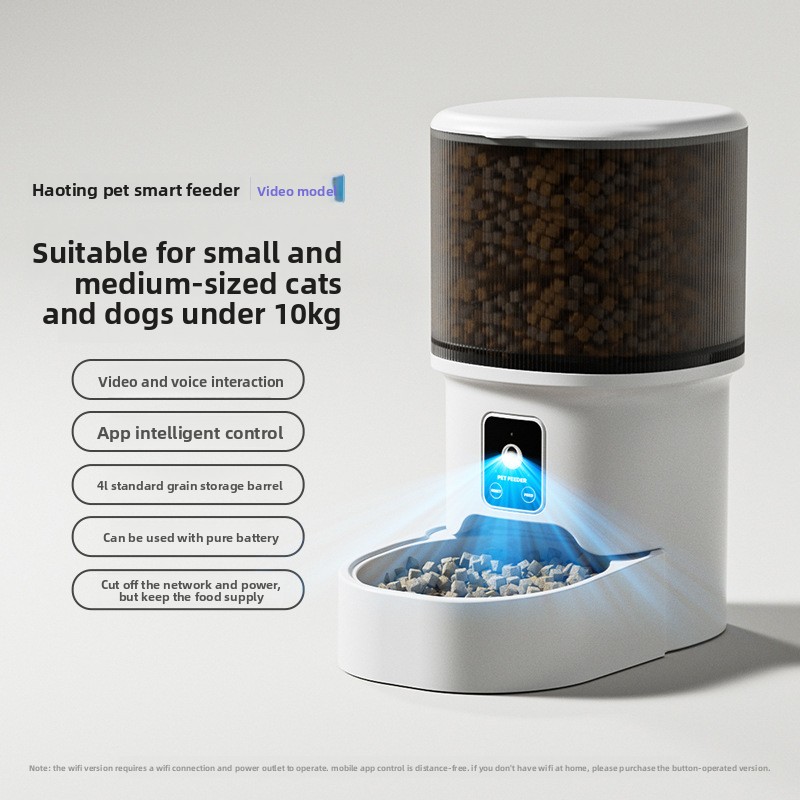 Pet Automatic Feeder 304 Stainless Steel Smartphone WiFi &amp; Bluetooth Timed Feeding Control Smart Food Dispenser for Cats