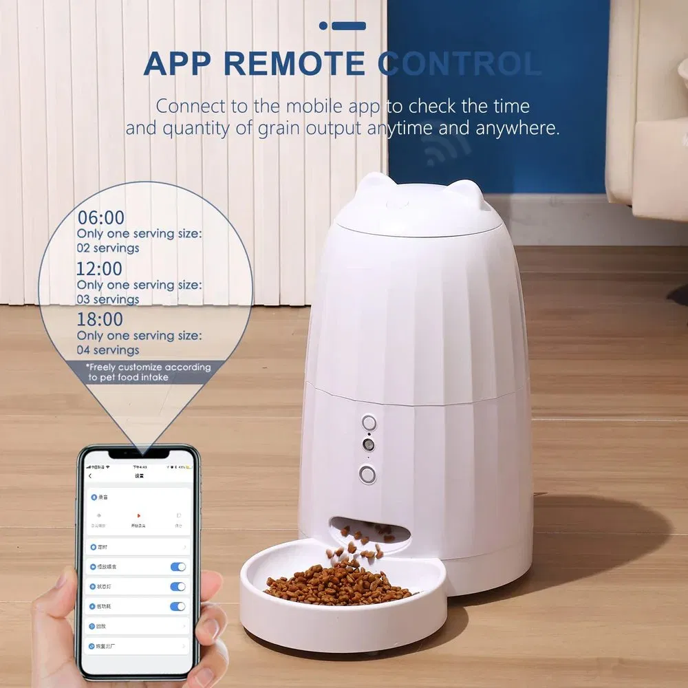 Automatic Pet Feeder WiFi Camera Video Cat Dog Feeder Dispenser
