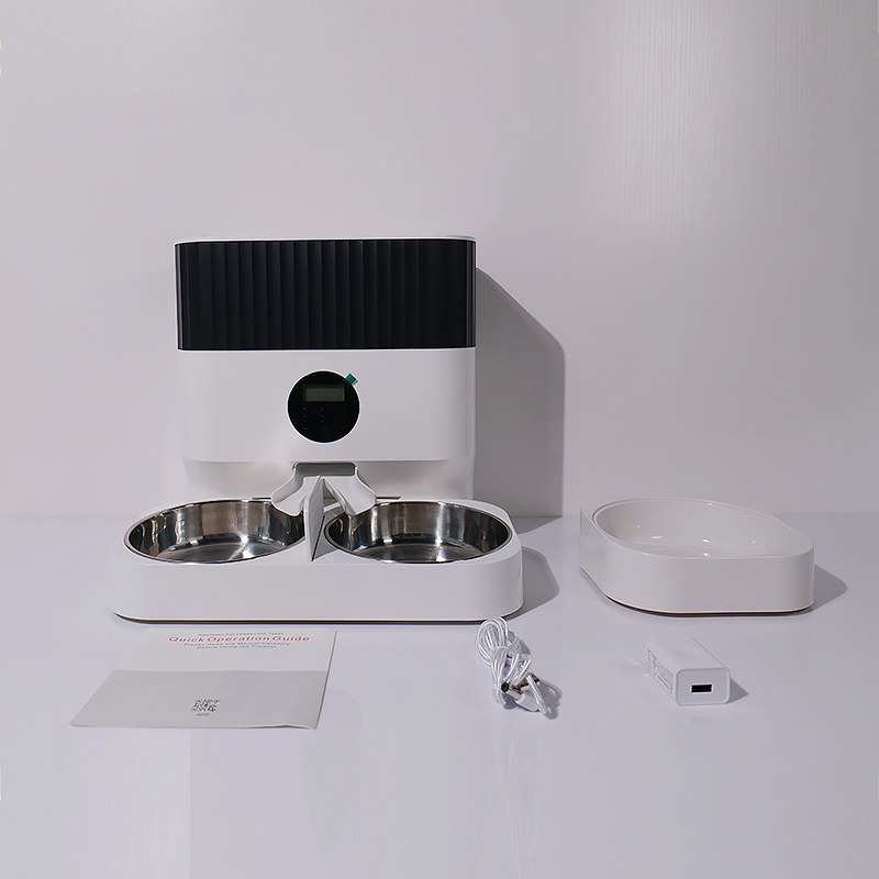 304 Stainless Steel Bowl Smart Pet Feeder with 10 Second Voice Recording