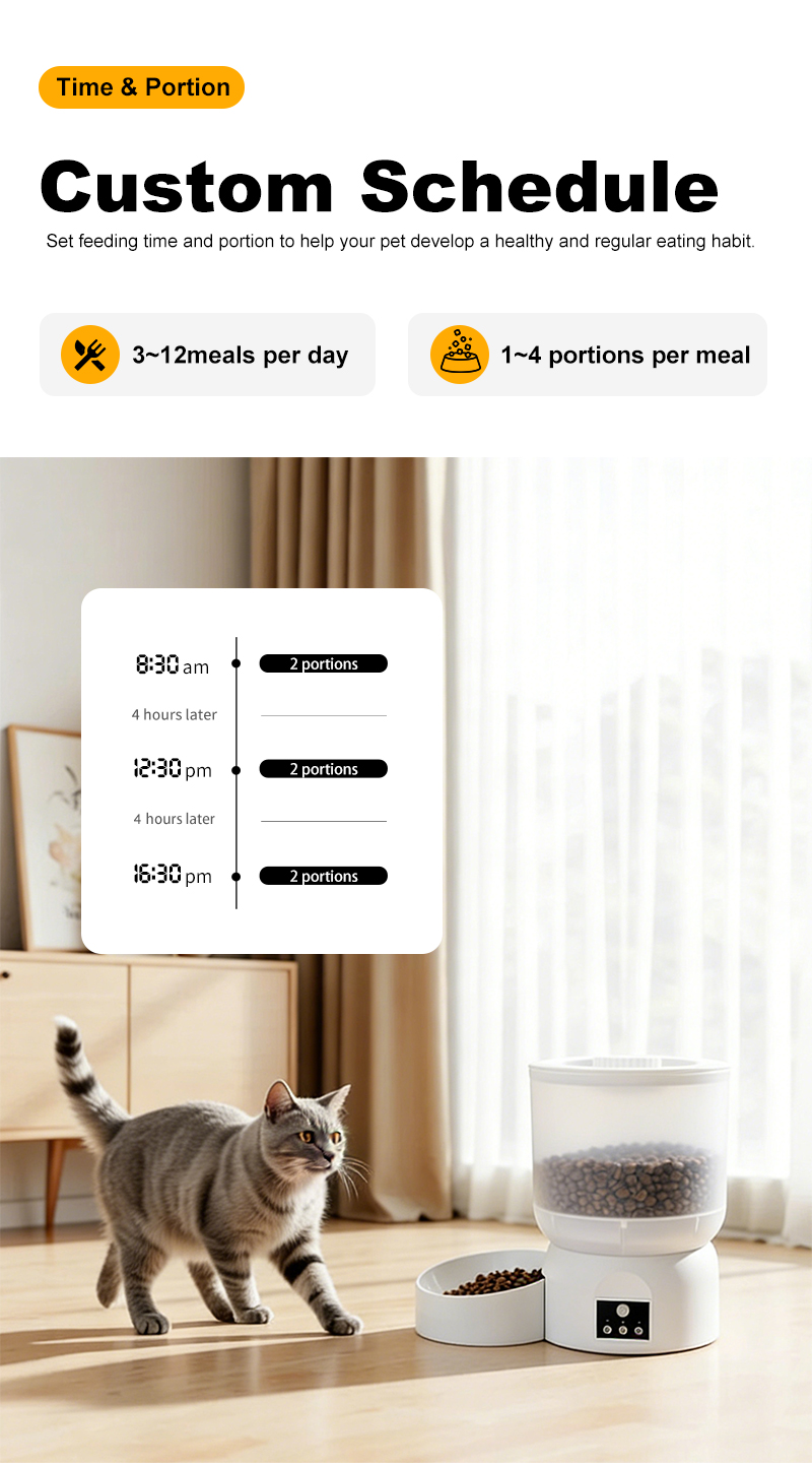 Smart Automatic Pet Feeder with Digital Timer Best Automatic Pet Feeder for Dogs Cats Timed Programmable Machine