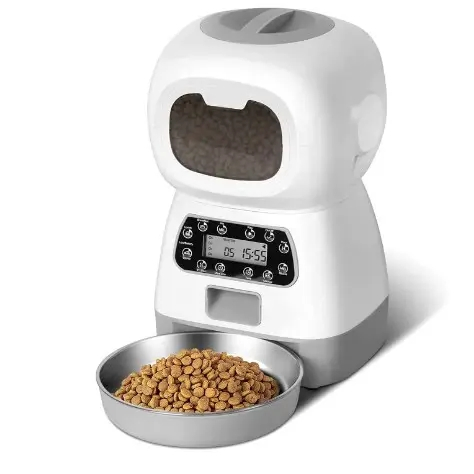 Timed Automatic Voice Recording Dual Power Supply Pet Feeder