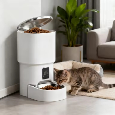 Popular Cheap Durable Factory Direct 4L WiFi APP Controlled ABS Automatic Cat Feeder for Busy Pet Owners