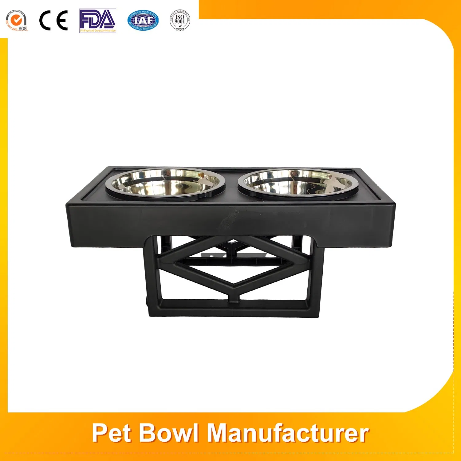 Large Capacity Adjustable Elevated Feeding Bowl Dog Steel Feeder Cat Water Fountain Recipiente PARA Mascota Plastic Pet Bowls Food and Feeders for Dog and Cat