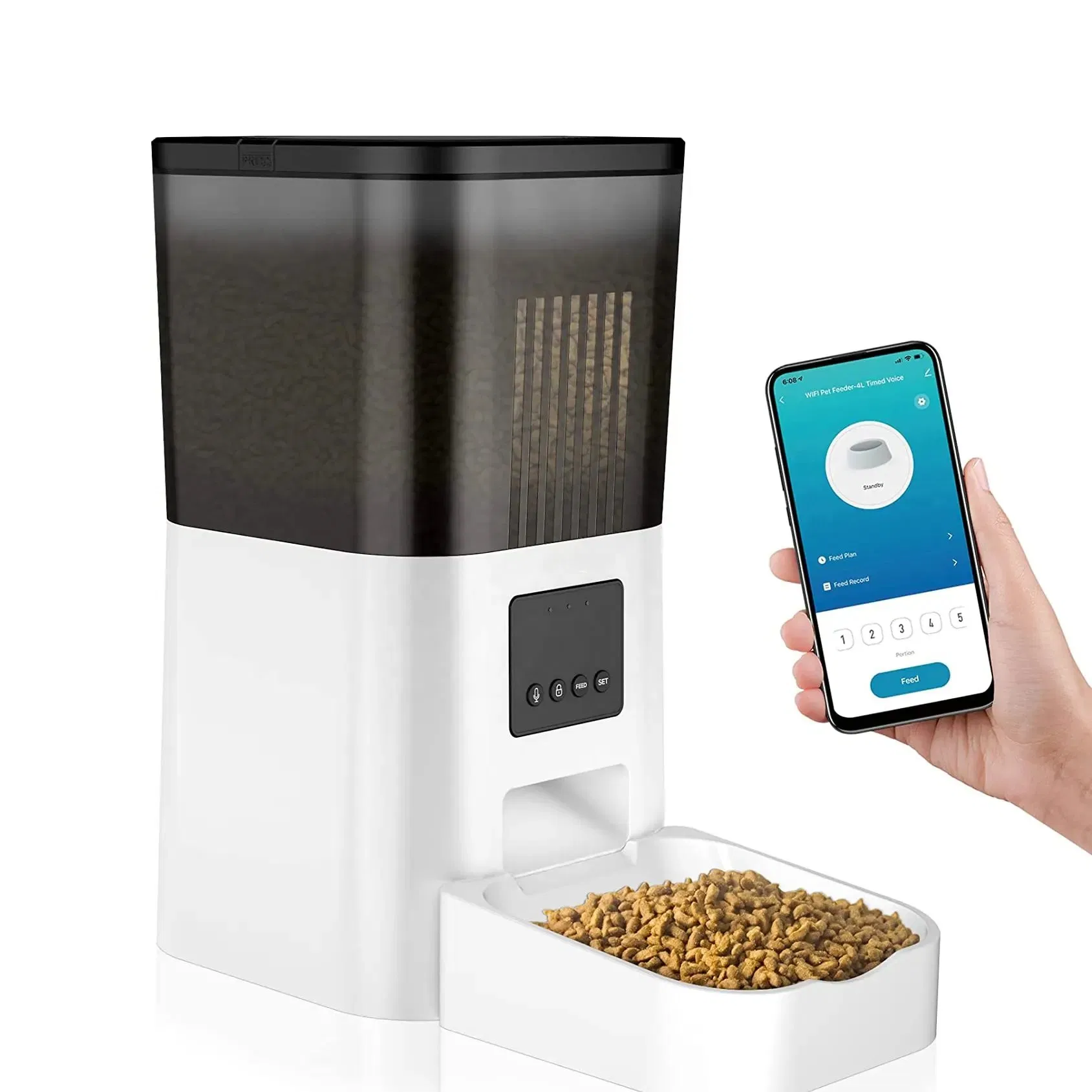 WiFi Tuya Smart Intelligent Feeder Clog-Free Design Timed Cat Feeder Automatic Pet Dog Feeder