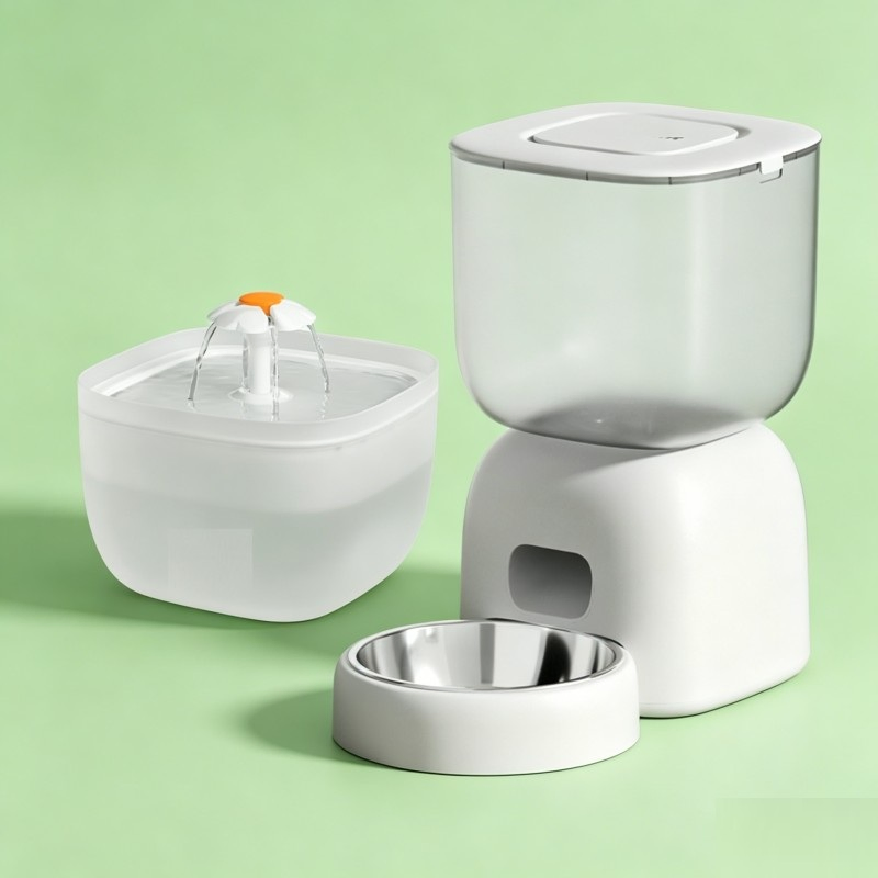 3L Dry Food Pet Feeder with Portion Control for Cats Pet Products