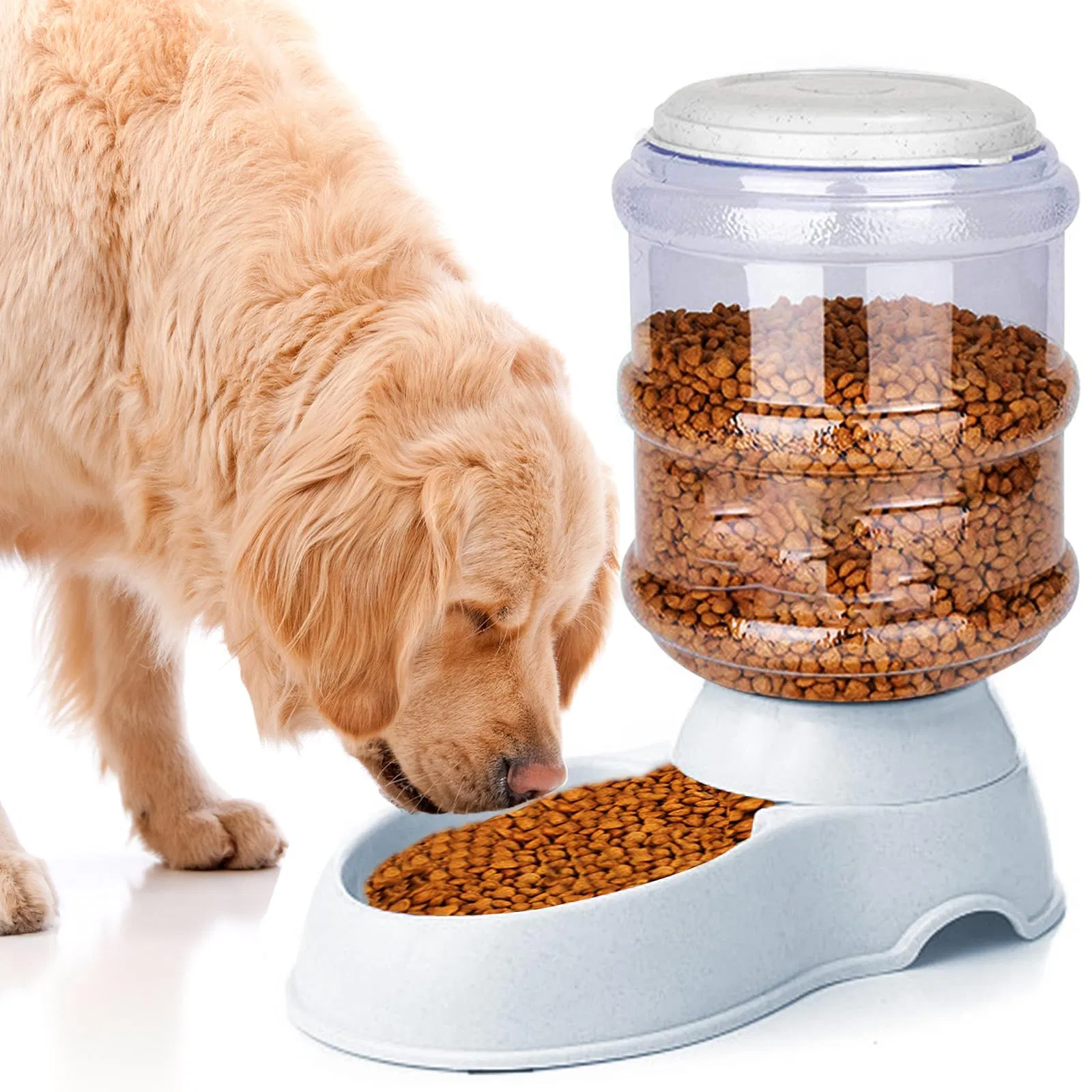 Wholesale Small Size Gravity Automatic Pet Feeder Vertical Dog Water Dispenser for Cat Puppy Smart Silicone Plastic Pet Waterer Hot Sale 3.8L