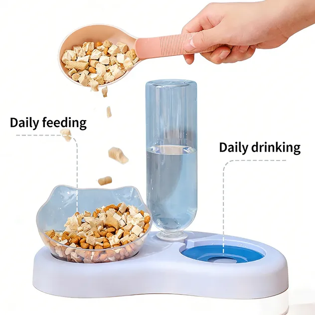 Mini Cat Feeding and Watering Bowl Combined Feeding and Watering OEM/ODM