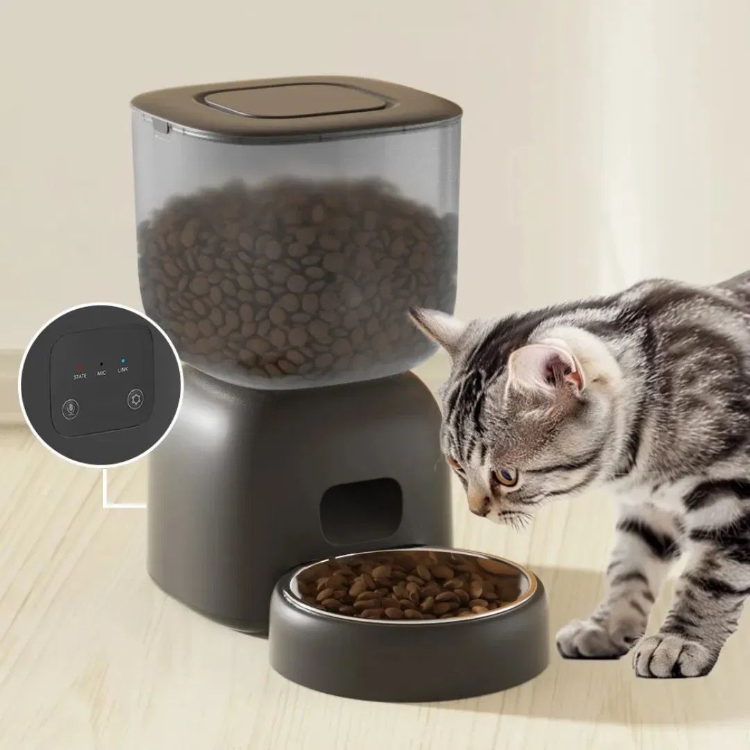 10 Second Voice Playback Recording Smart Pet Feeder for Dry Food