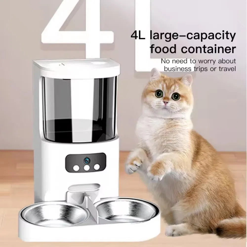 Pet Automatic Feeder with Timer &amp; Portion Control 4L APP Control Cat &amp; Dog Food Dispenser