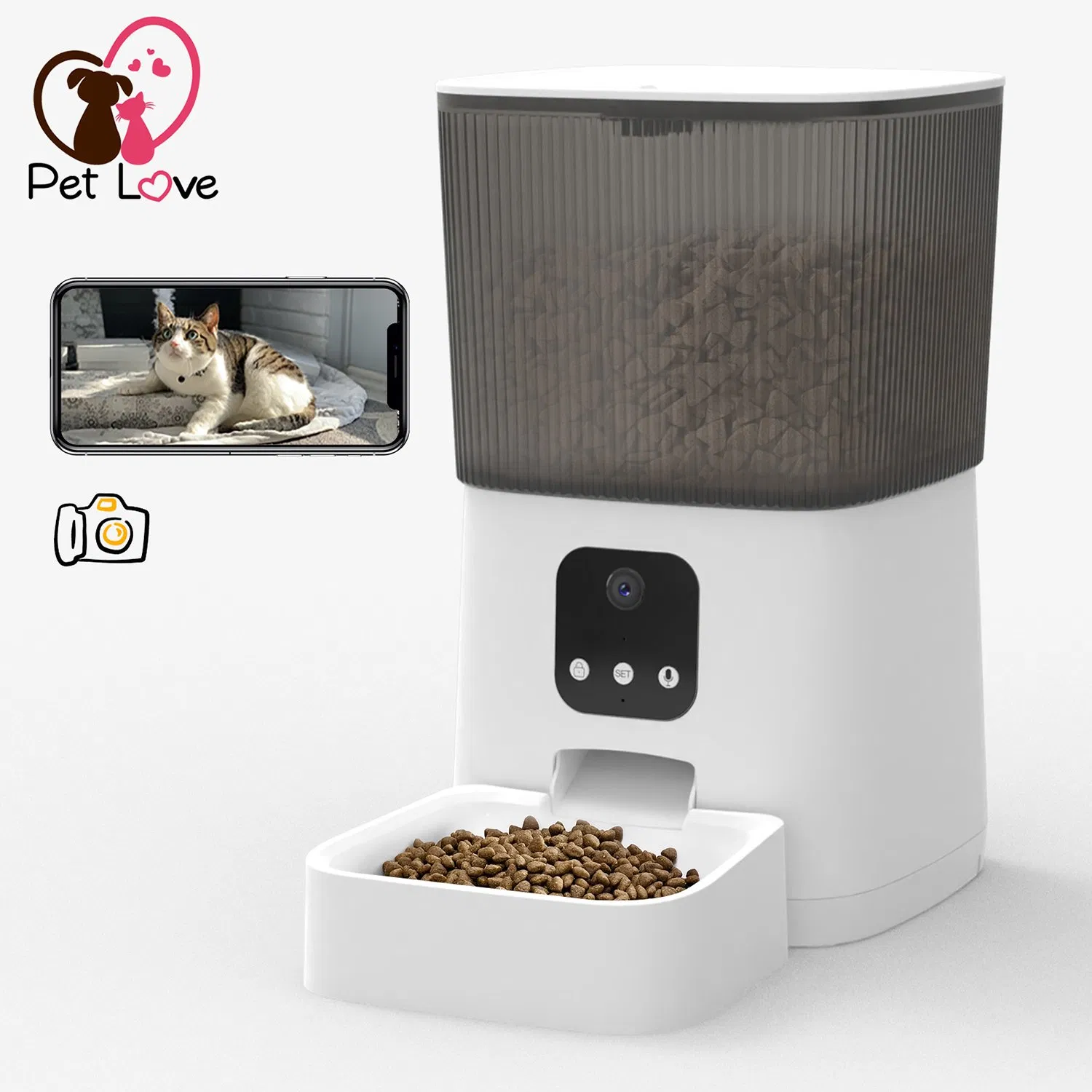 APP Controlled Automatic Feeder 7L with Voice Recording