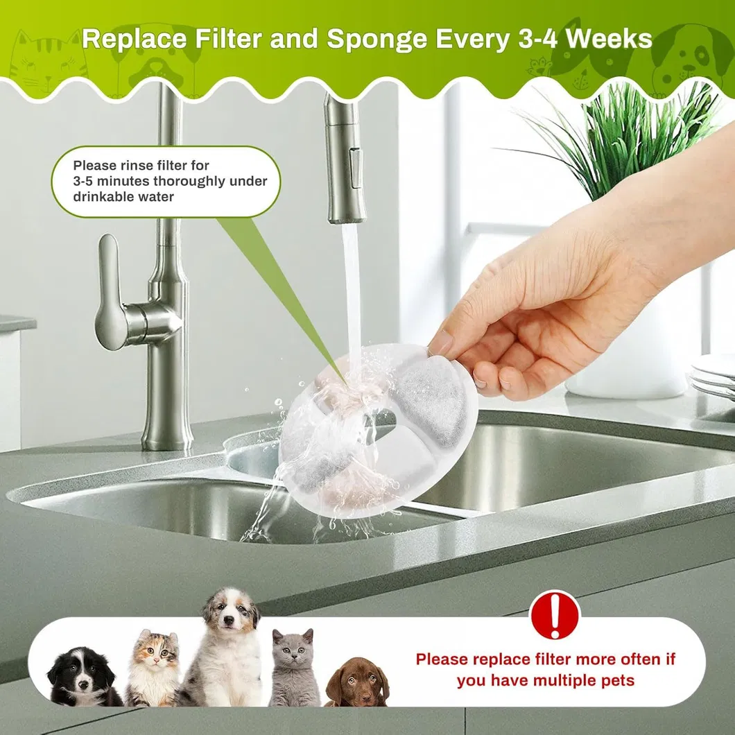 Stainless Steel Smart Automatic Pet Water Dispenser with Removable Fountain for Cats