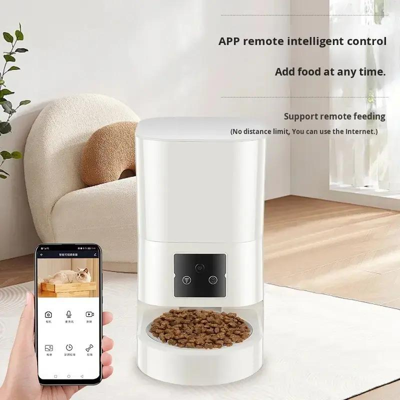 Intelligent Pet Feeder with Portion Control for Dogs and Cats Daily Feeding