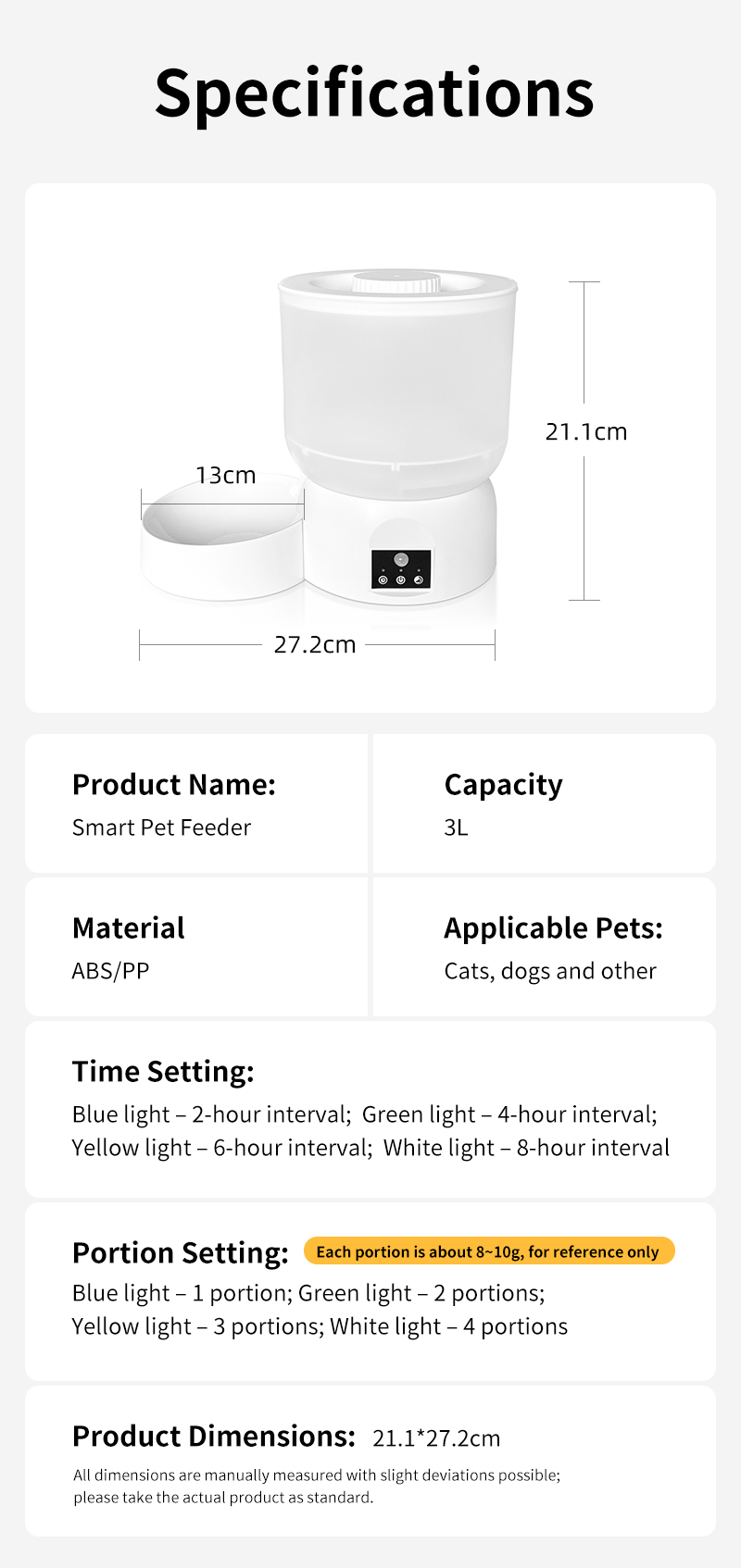 Smart Automatic Pet Feeder with Digital Timer Best Automatic Pet Feeder for Dogs Cats Timed Programmable Machine