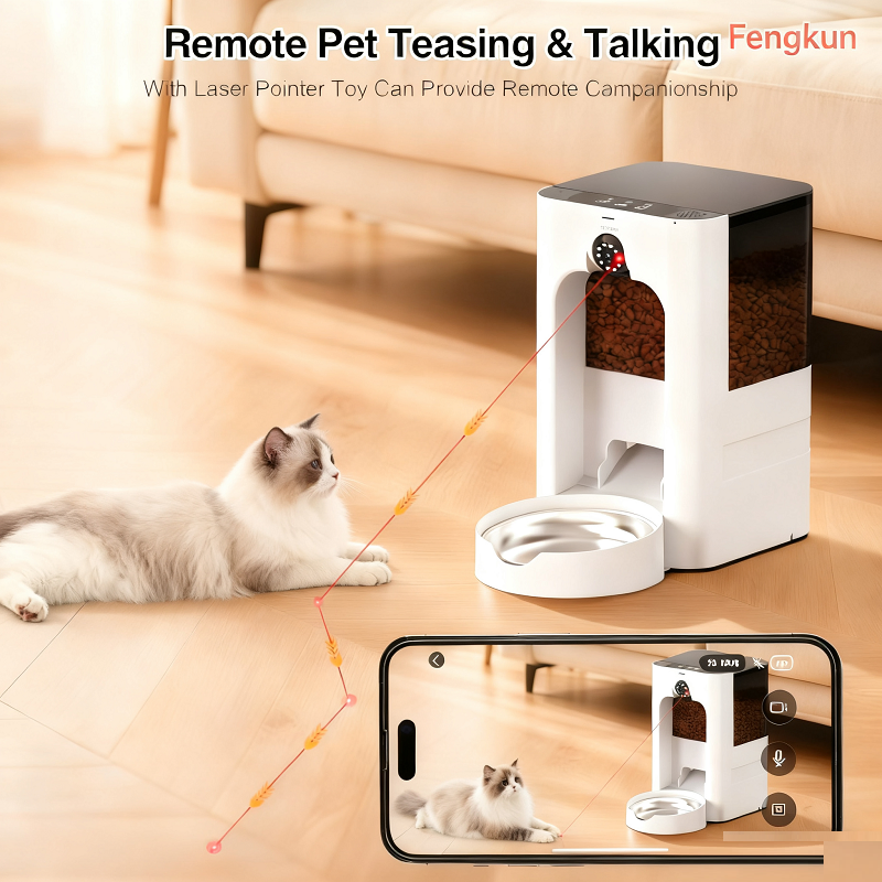 APP Controlled Pet Product Laser Toy and 5L Capacity Pet Feeder Tank