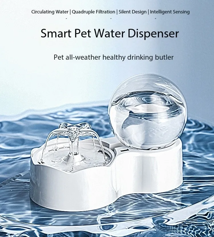 Intelligent Automatic Circulating Filtered Flowing Water Pet Drinking Fountain
