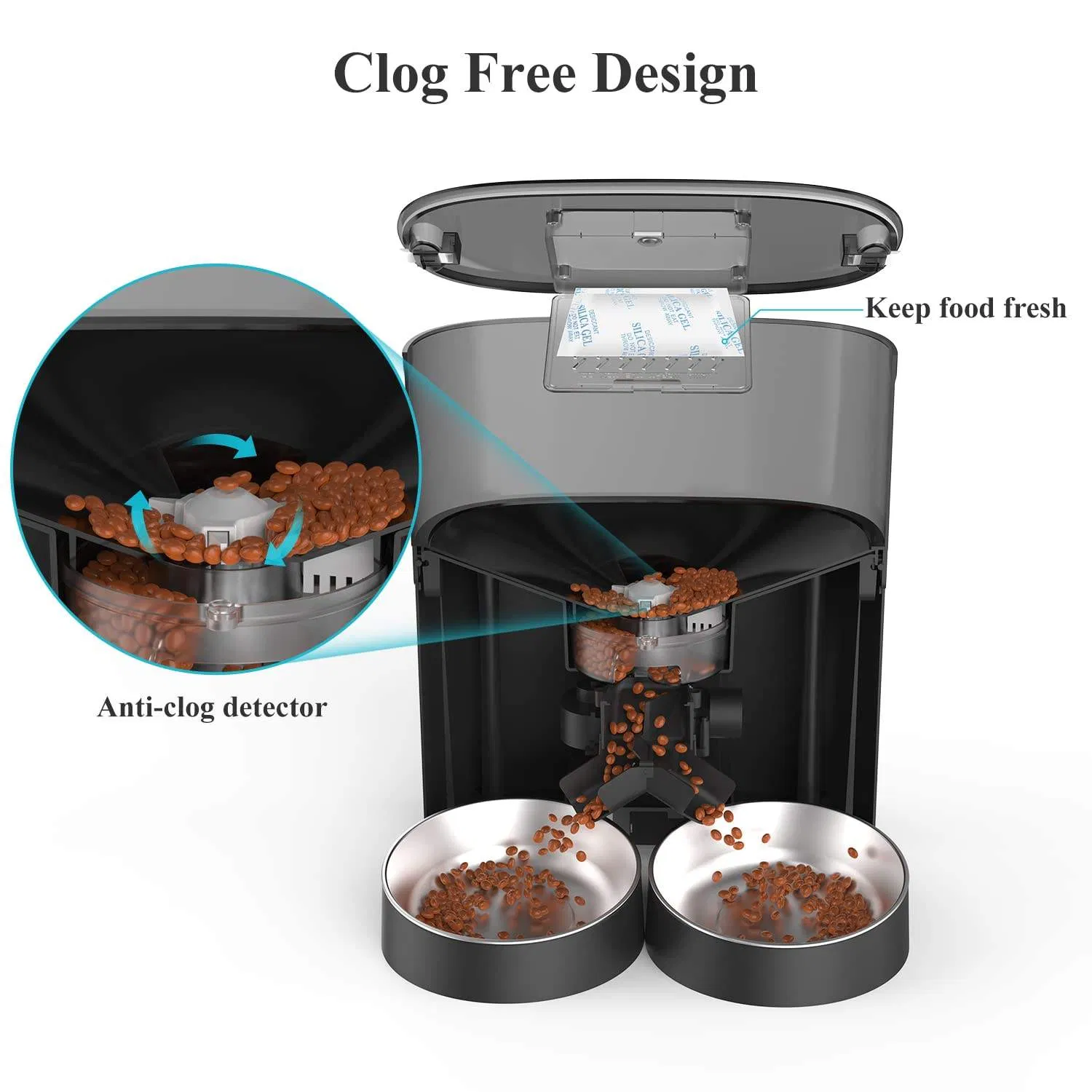 Cat Mate Small Gravity Tuya WiFi Pet Feeder Timer 2 Meal