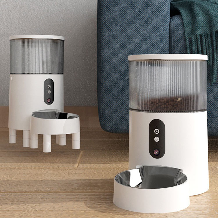 Automatic Pet Feeder with HD Camera &amp; Voice Smart Cat &amp; Dog Feeder APP Control, Scheduled Feeding, 3L Large Capacity