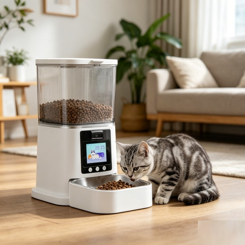 APP Controlled Cat Feeder with Adjustable Camera and 6L Pet Products