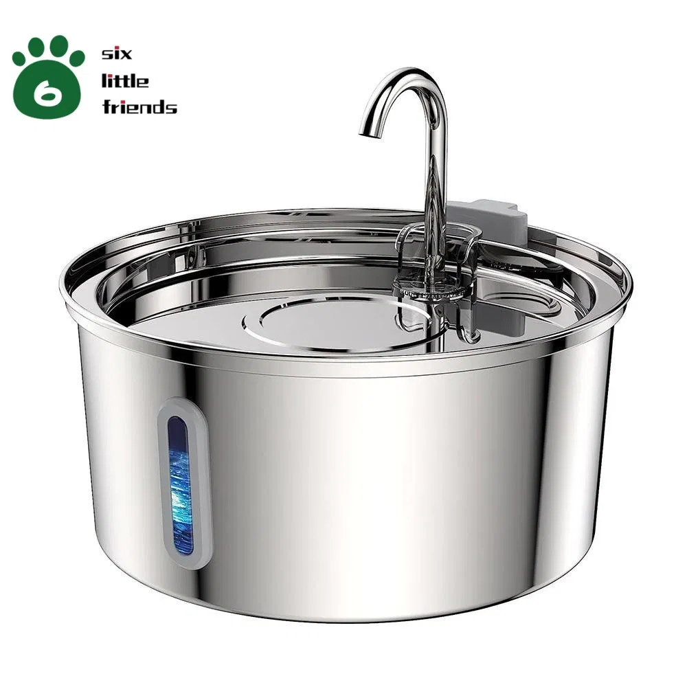 OEM Stainless Steel Pet Water Bowl Electric/Battery Operated Automatic Pet Fountain