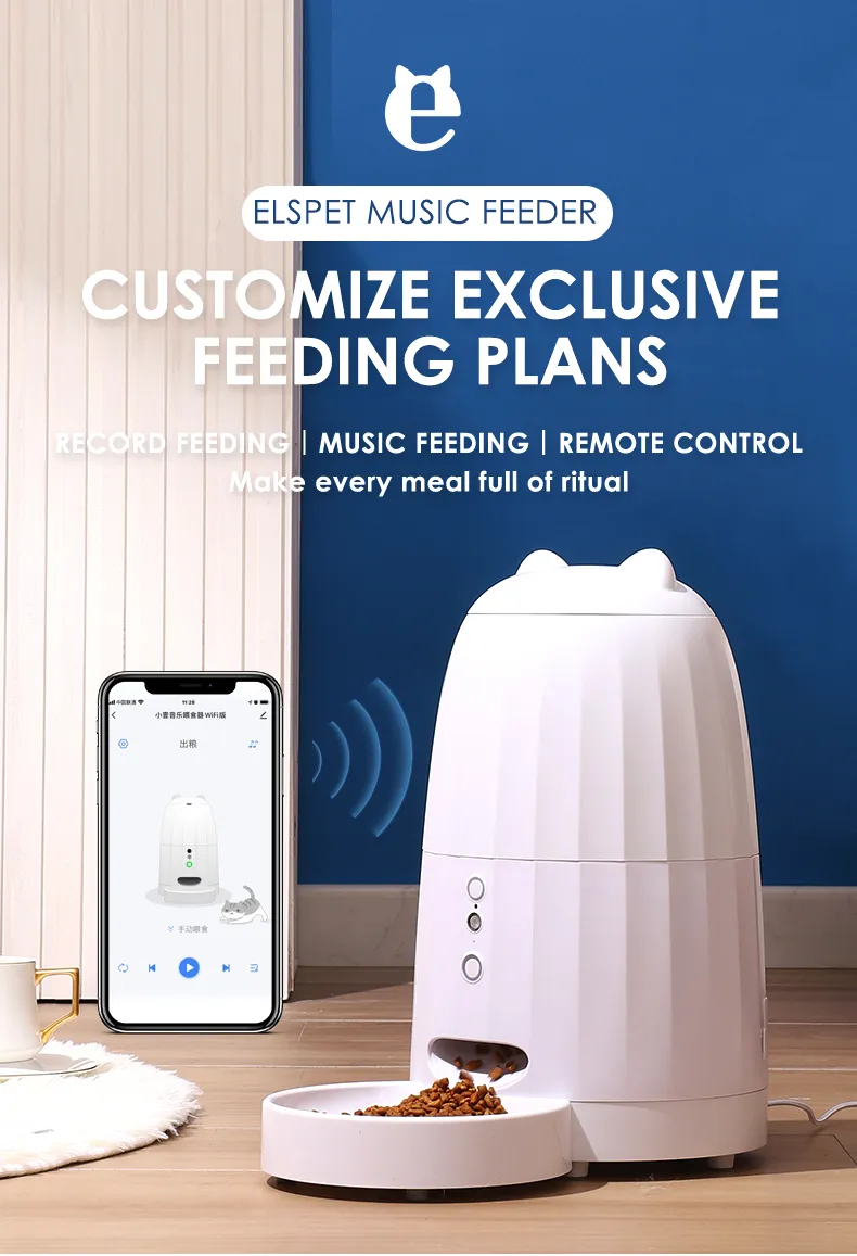 Automatic Pet Feeder WiFi Camera Video Cat Dog Feeder Dispenser