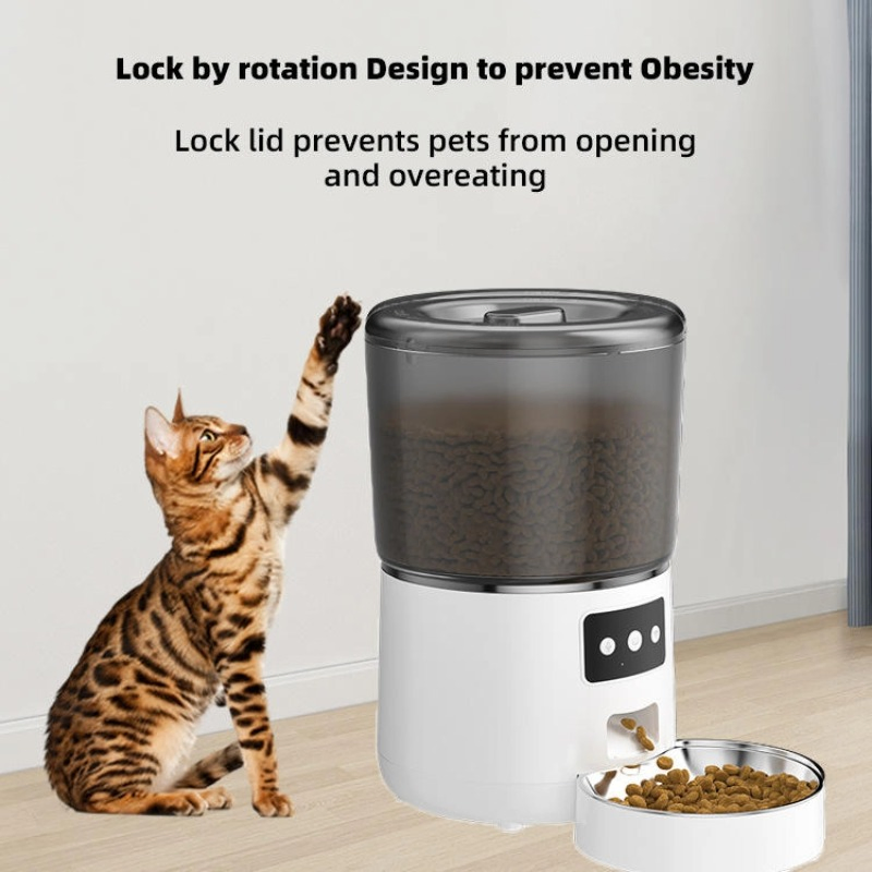 4L Automatic Feeder for Small Animals with Voice Recorder