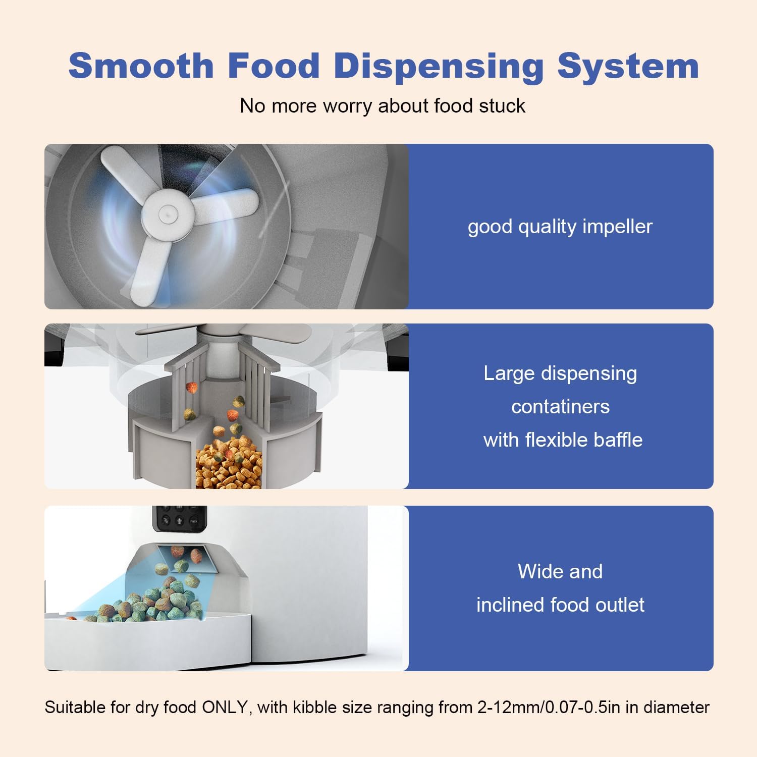 Automatic Cat &amp; Dog Feeder 4L 10s Voice Recorder 8 Meals Per Day Timed Portable Removable Timer Dry Food Sealed Ring Factory