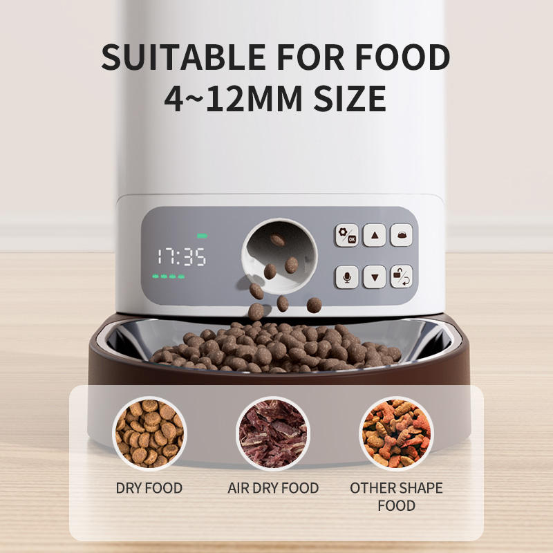 Automatic Pet Feeders for Cats and Dogs Timed Cat Feeder With Voice Recorder Dog Cat Food Dispenser